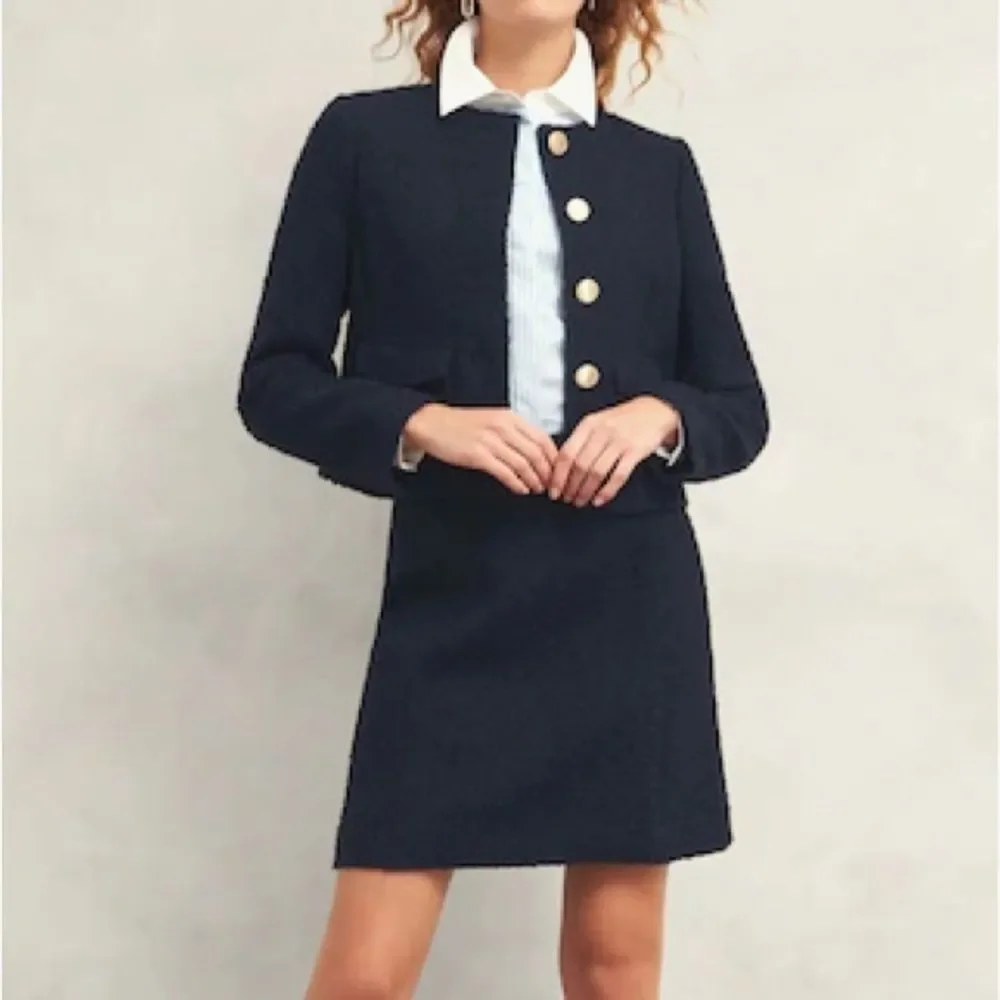 Talbots Wool Blend Black Pencil Skirt Womens 12 Academia Preppy Office Classic